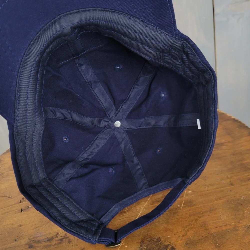 Samuel Adams Baseball Cap Mens OS Navy Blue Adjustable Logo Patch Dad Hat